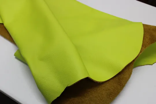 Lime Neon  Floater leather PRE CUT Pieces | 12"x12", 12"x18", 12"x24" Precuts Sheets