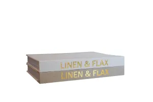 Linen & Flax Decorative Book (2 Colors)