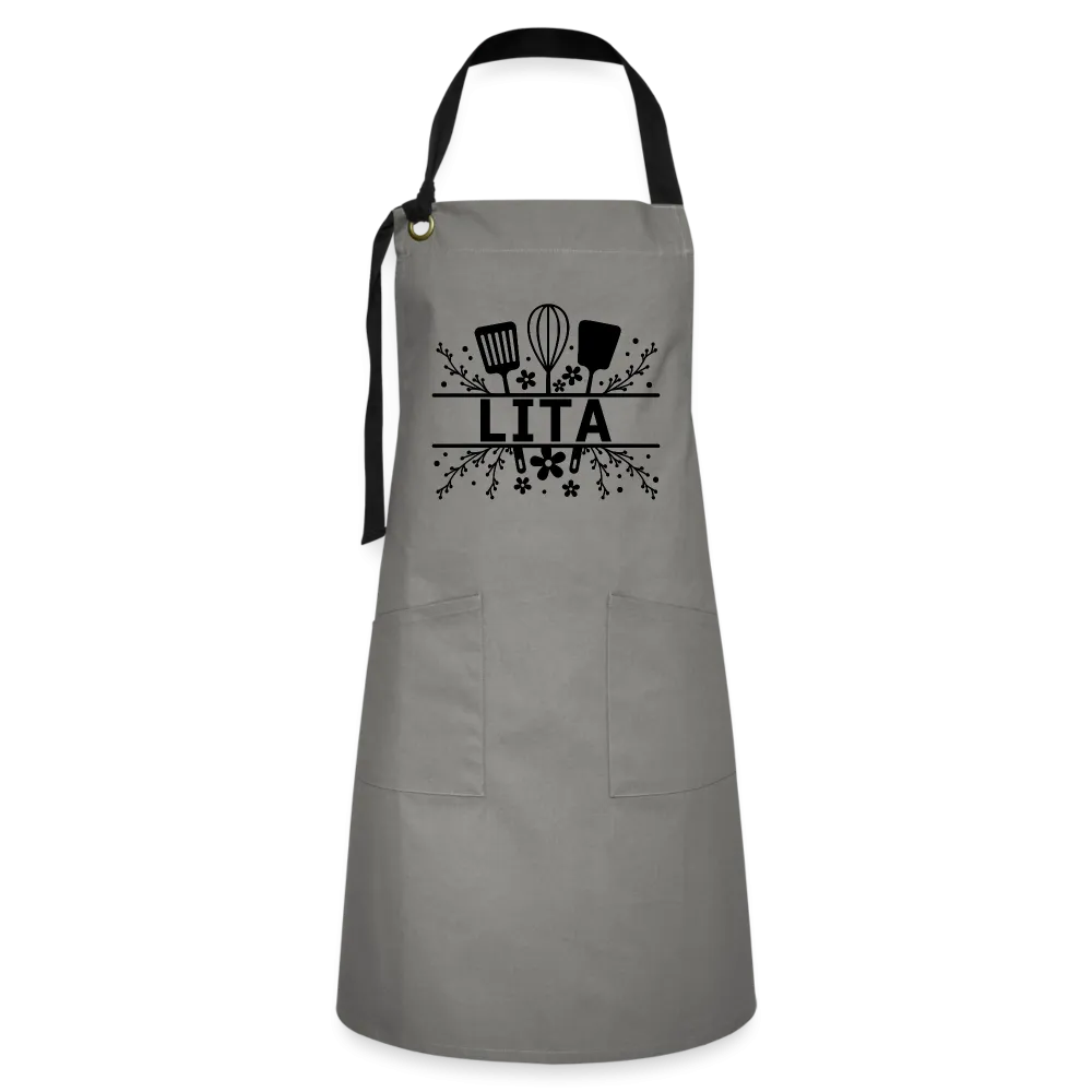 Lita Artisan Apron - Gray