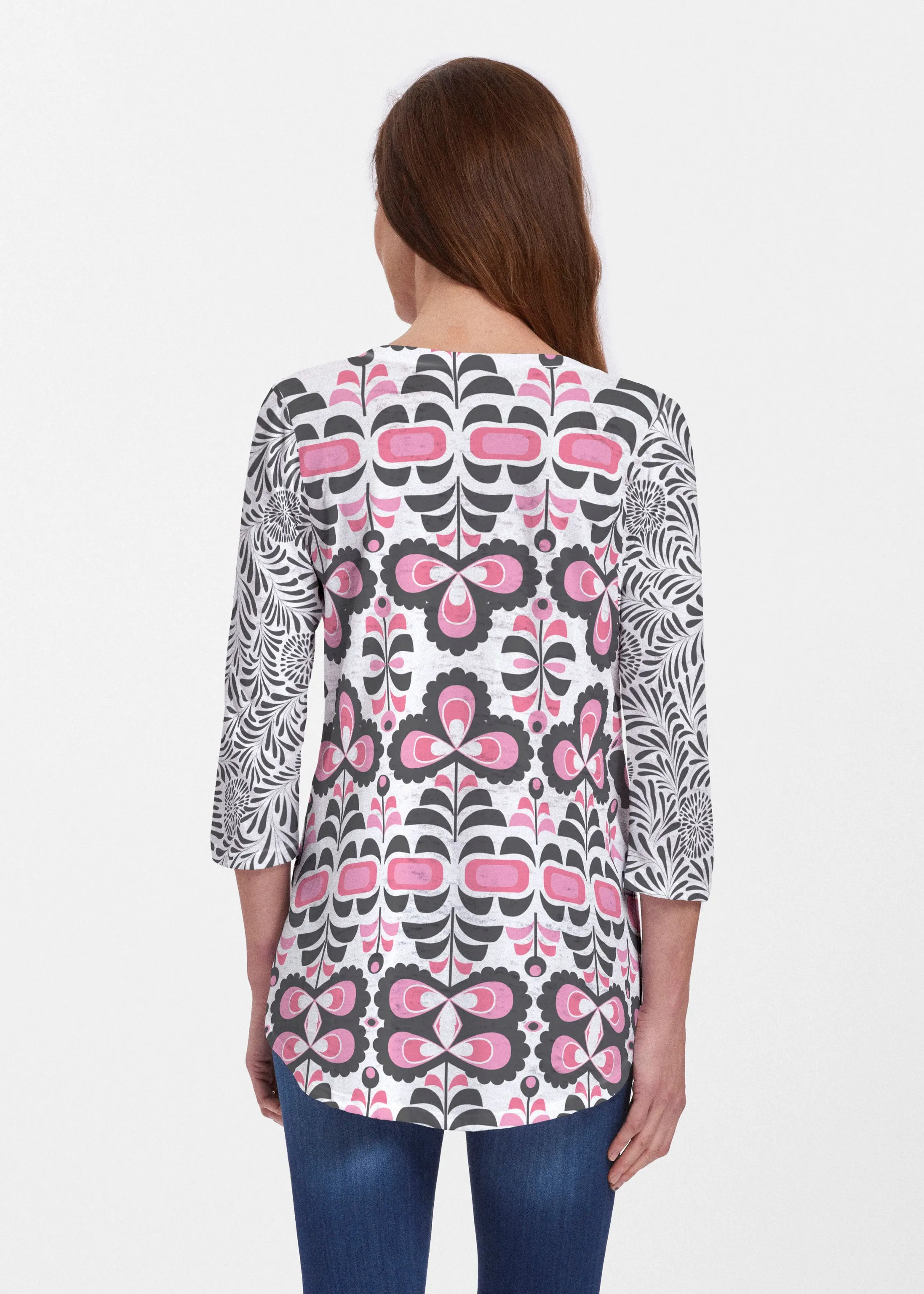 Lolly (8090) ~ V-neck Flowy Tunic