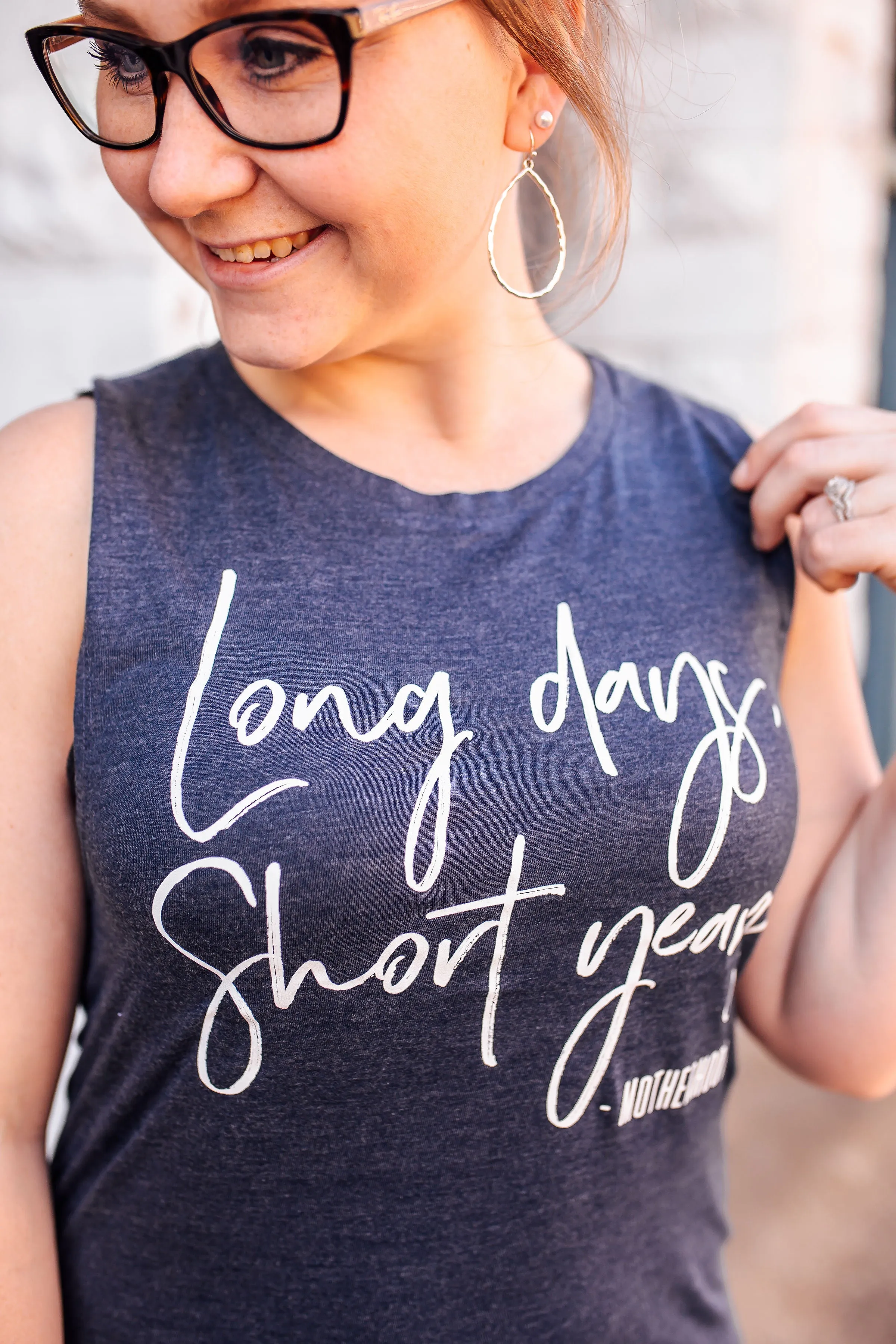 Long Days, Short Years Ladies Flowy Muscle Tank