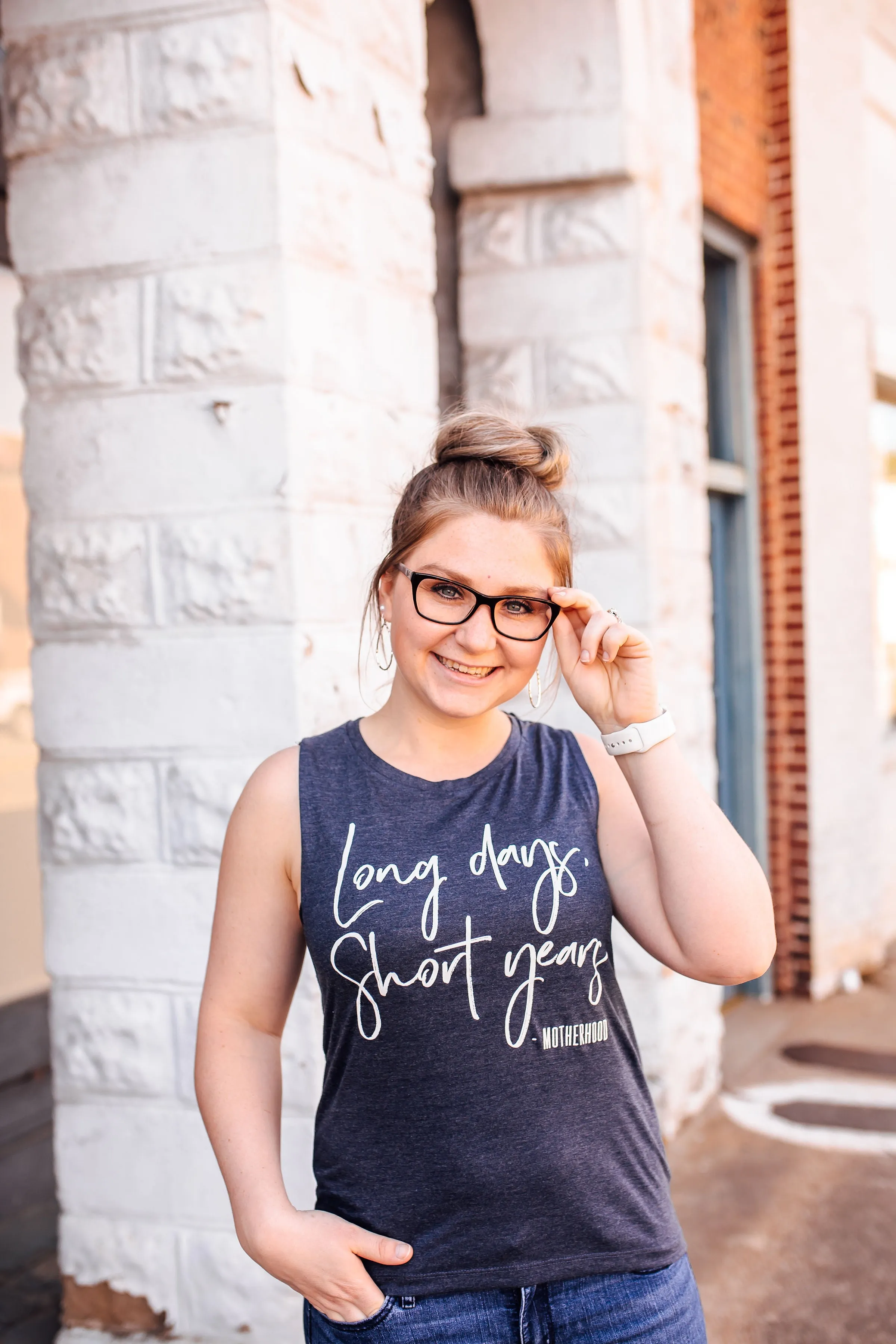 Long Days, Short Years Ladies Flowy Muscle Tank