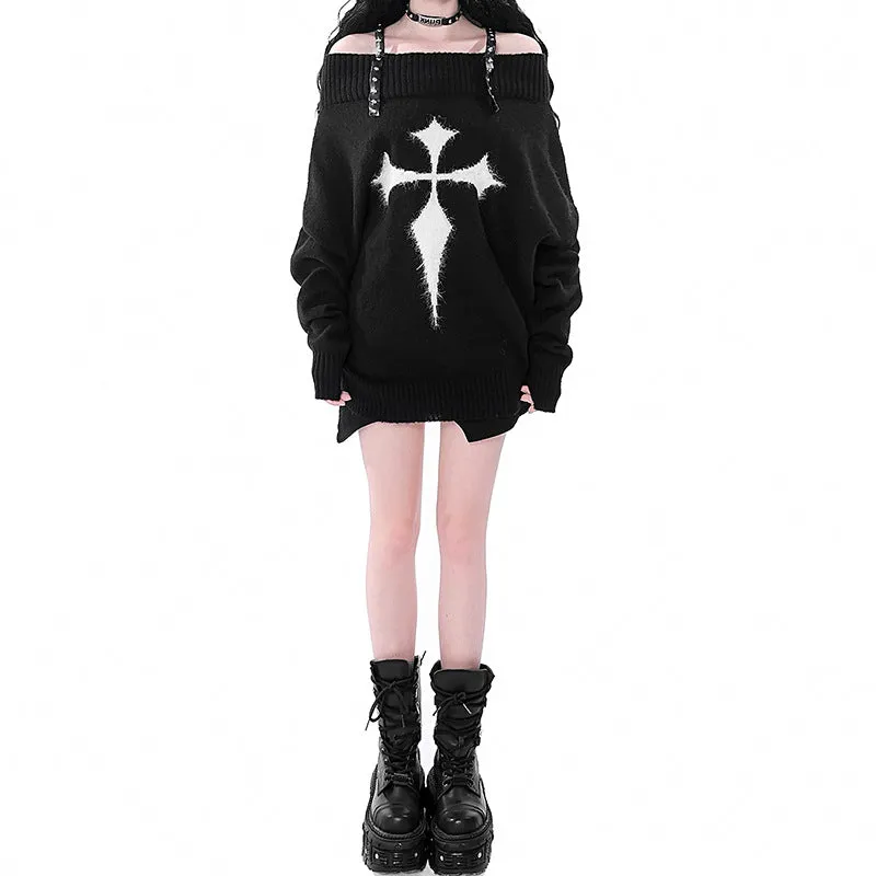 Loose Cross Winter Oversize Sweater