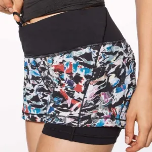 Lululemon Break Free Shorts in Culture Clash Lined Running | Size 4, 2.5 Inseam