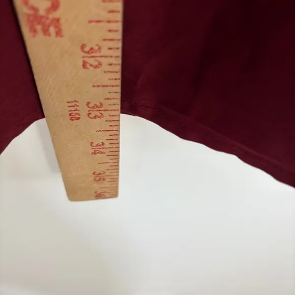 Madewell Mini Dress V-Neck Tiered Pockets Short Sleeve Casual Maroon Size S
