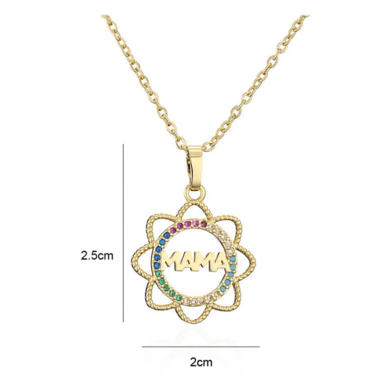 “Mama” Mother’s Day Flower Shaped Necklace