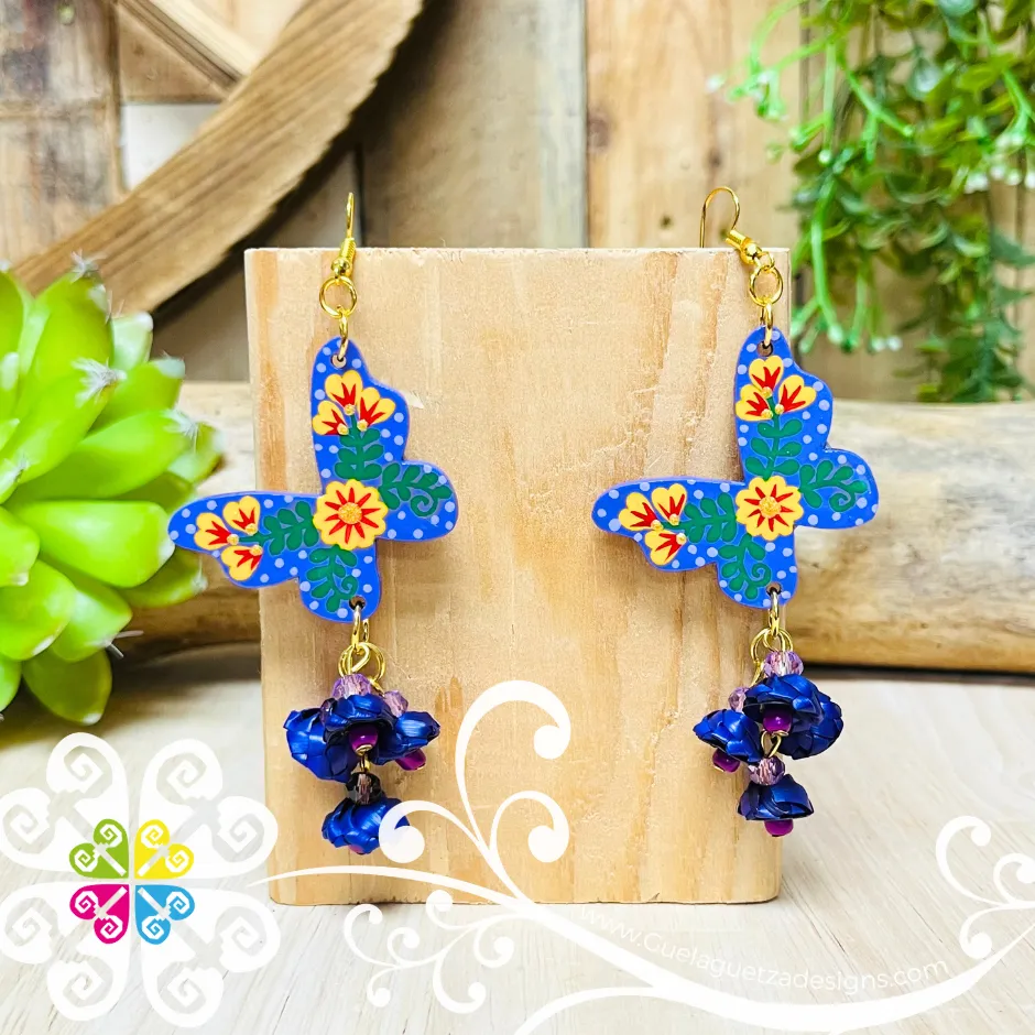 Mariposa Wood Earrings - Palm Earrings