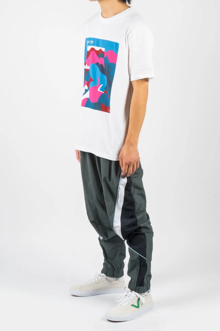 MARTINE ROSE PANELED TRACK PANT GREY
