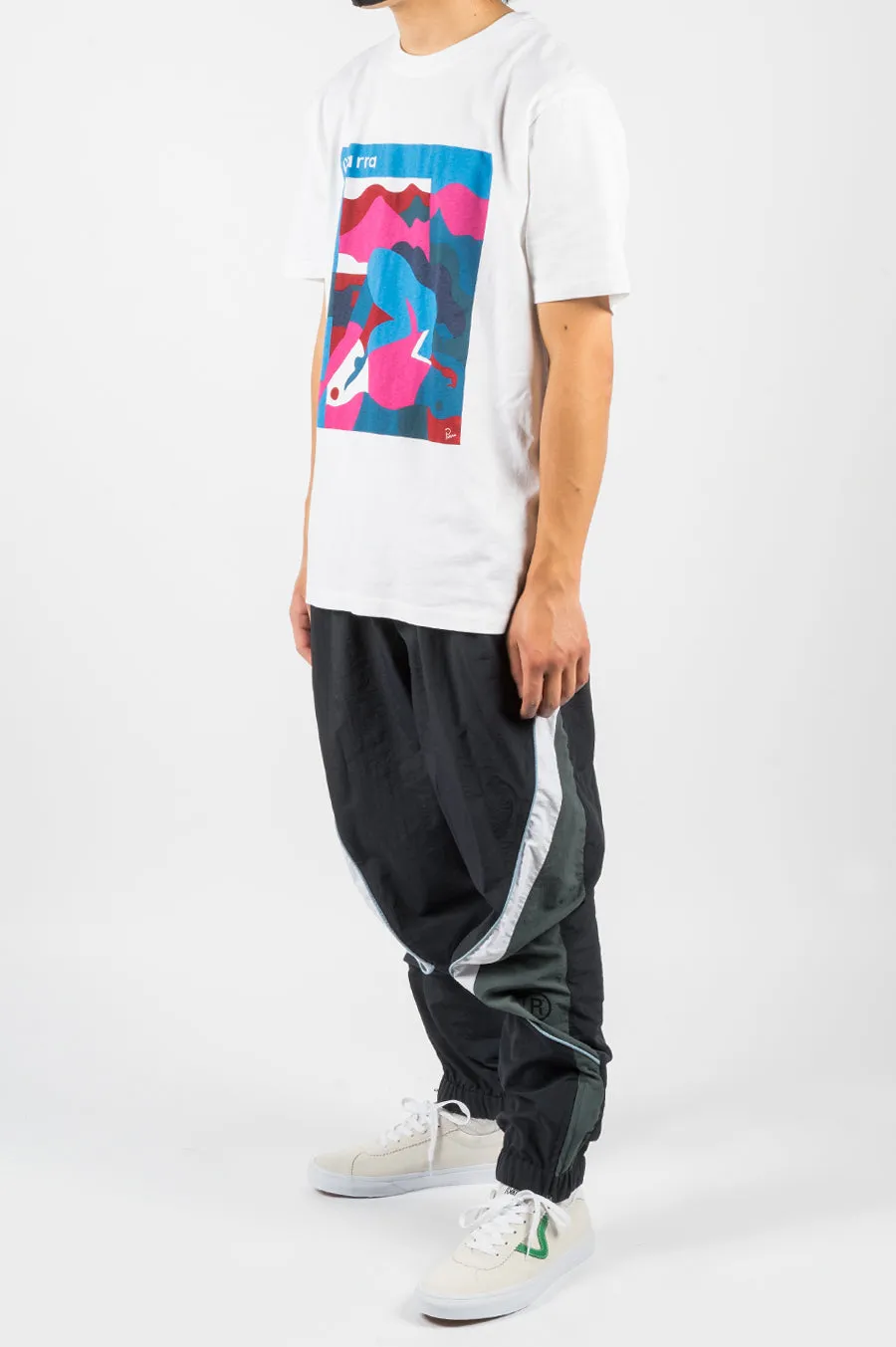 MARTINE ROSE PANELED TRACK PANT NAVY