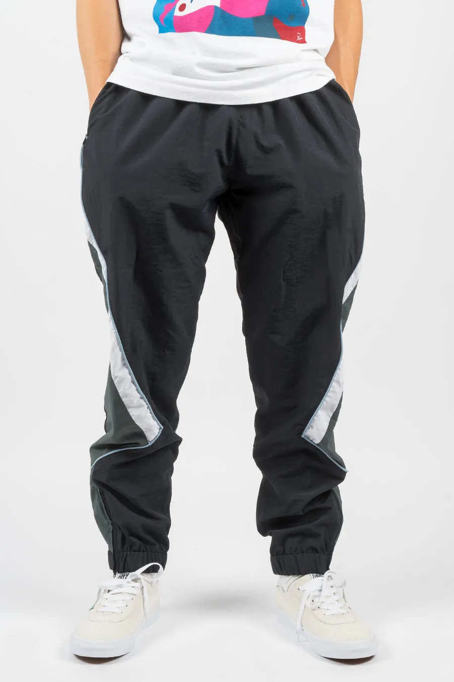 MARTINE ROSE PANELED TRACK PANT NAVY