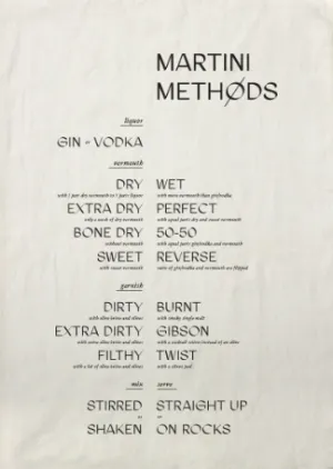 Martini Methods Pure Linen Tea Towel