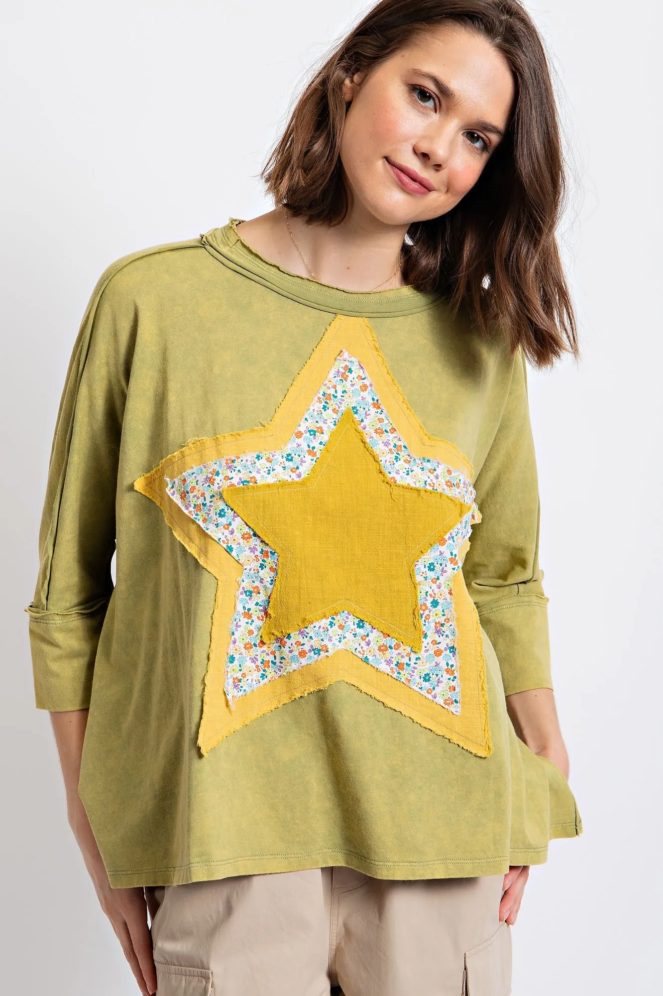 Matcha Star Washed Top