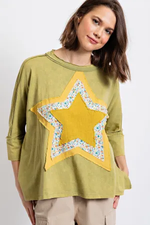 Matcha Star Washed Top