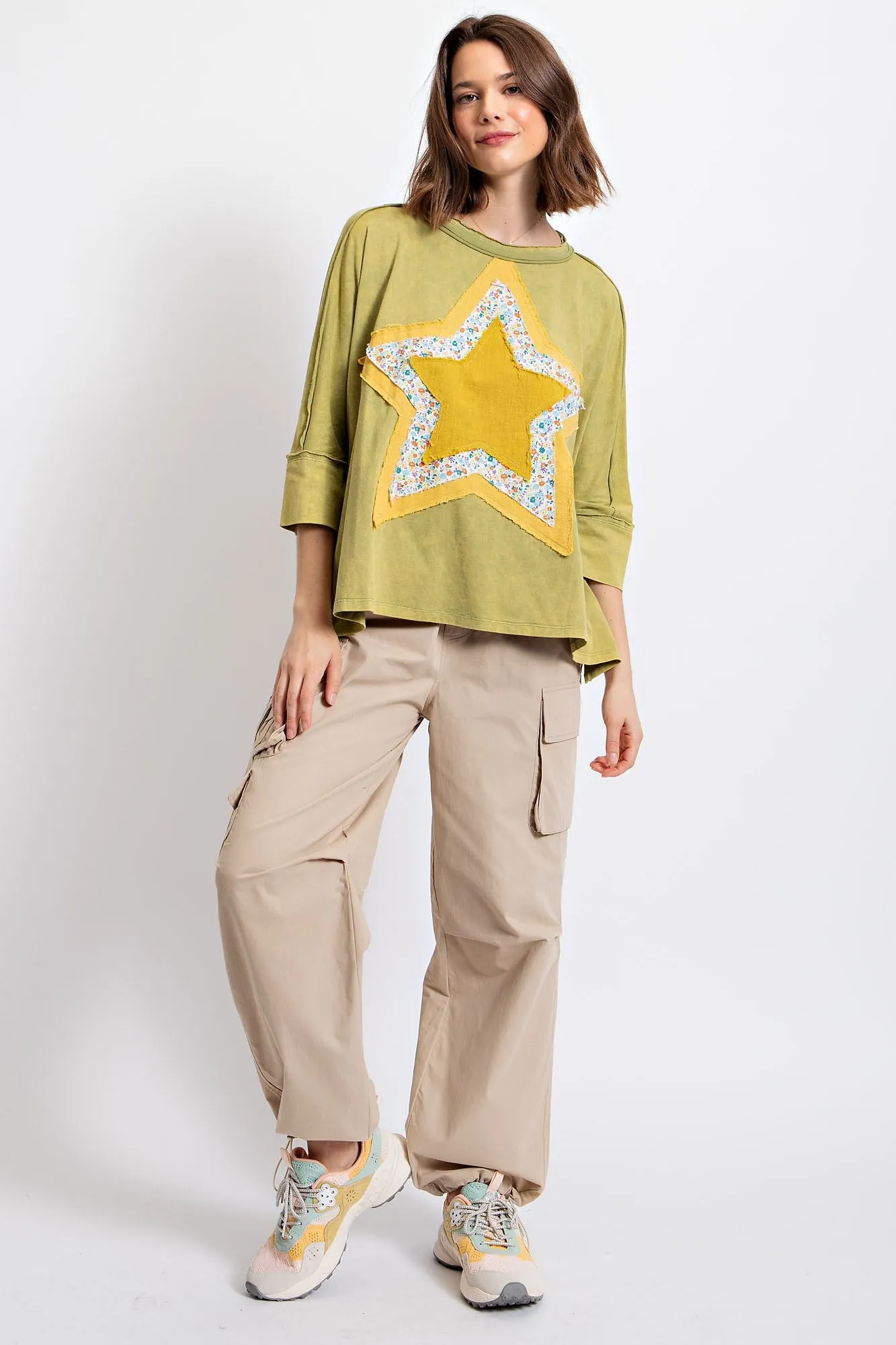 Matcha Star Washed Top