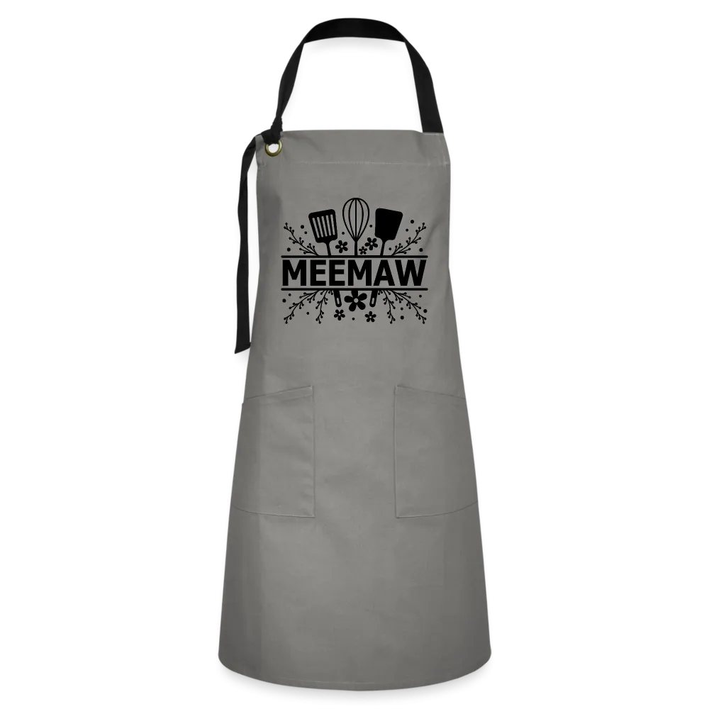 Meemaw Artisan Apron - Gray