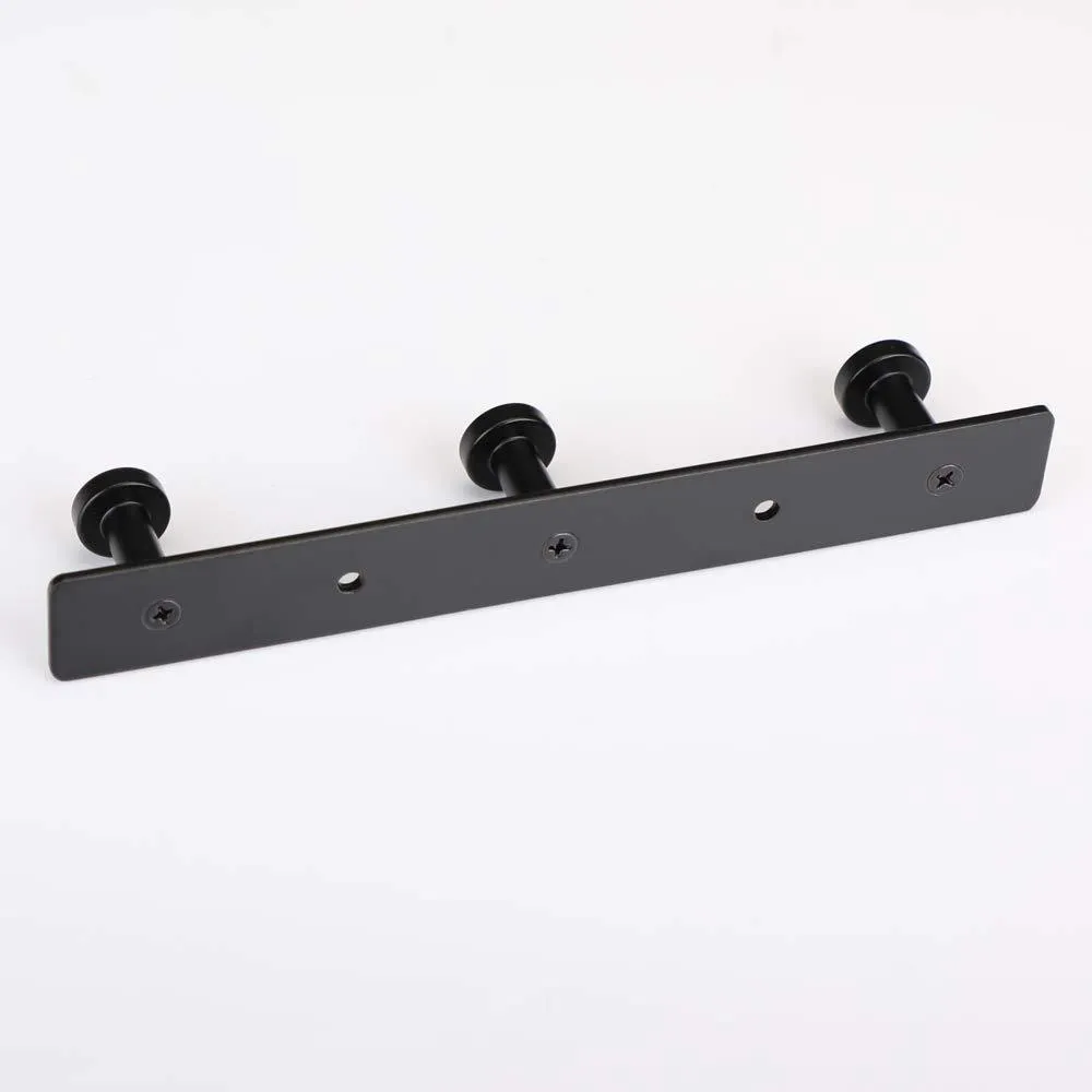 Mellewell 2 PCS Hook Rail Robe Towel Coat Hooks Bag Hanger and Bathroom Kitchen Accessories Stainless Steel, Black, HR8021-3-2