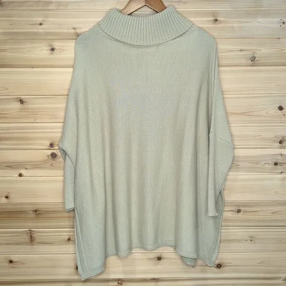Mer Sea Sweater Womens One Size Tan Flowy Nautical Casual Cowl Neck