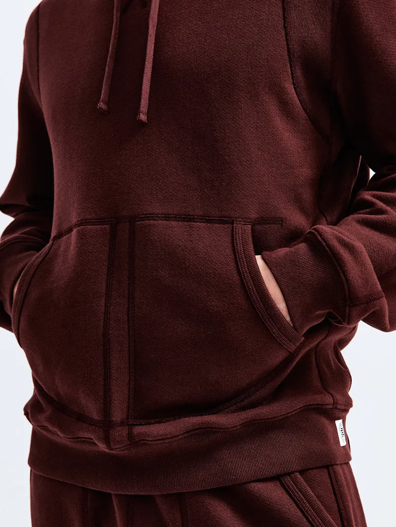 Midweight Fleece Pullover Hoodie Crimson