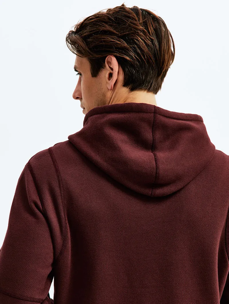 Midweight Fleece Pullover Hoodie Crimson