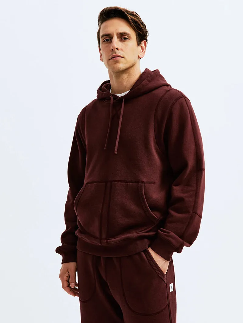Midweight Fleece Pullover Hoodie Crimson