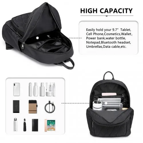 Miss Lulu Casual Lightweight Ladies Backpack - Black