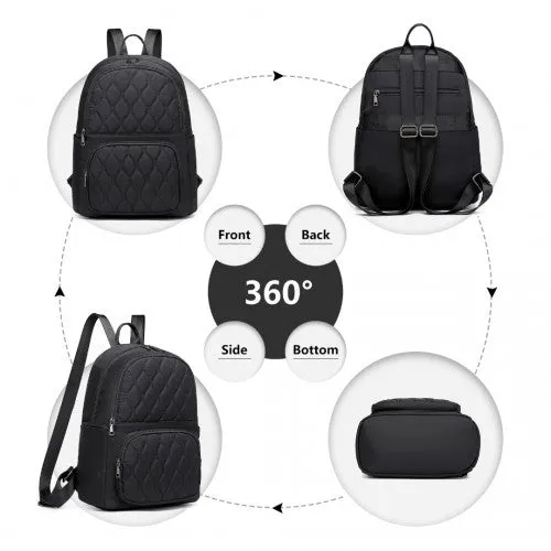 Miss Lulu Casual Lightweight Ladies Backpack - Black