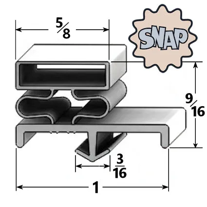 Modular American Panel Gasket (38" x 76-1/2") - Part #15982 - Three-Sided - Profile 516
