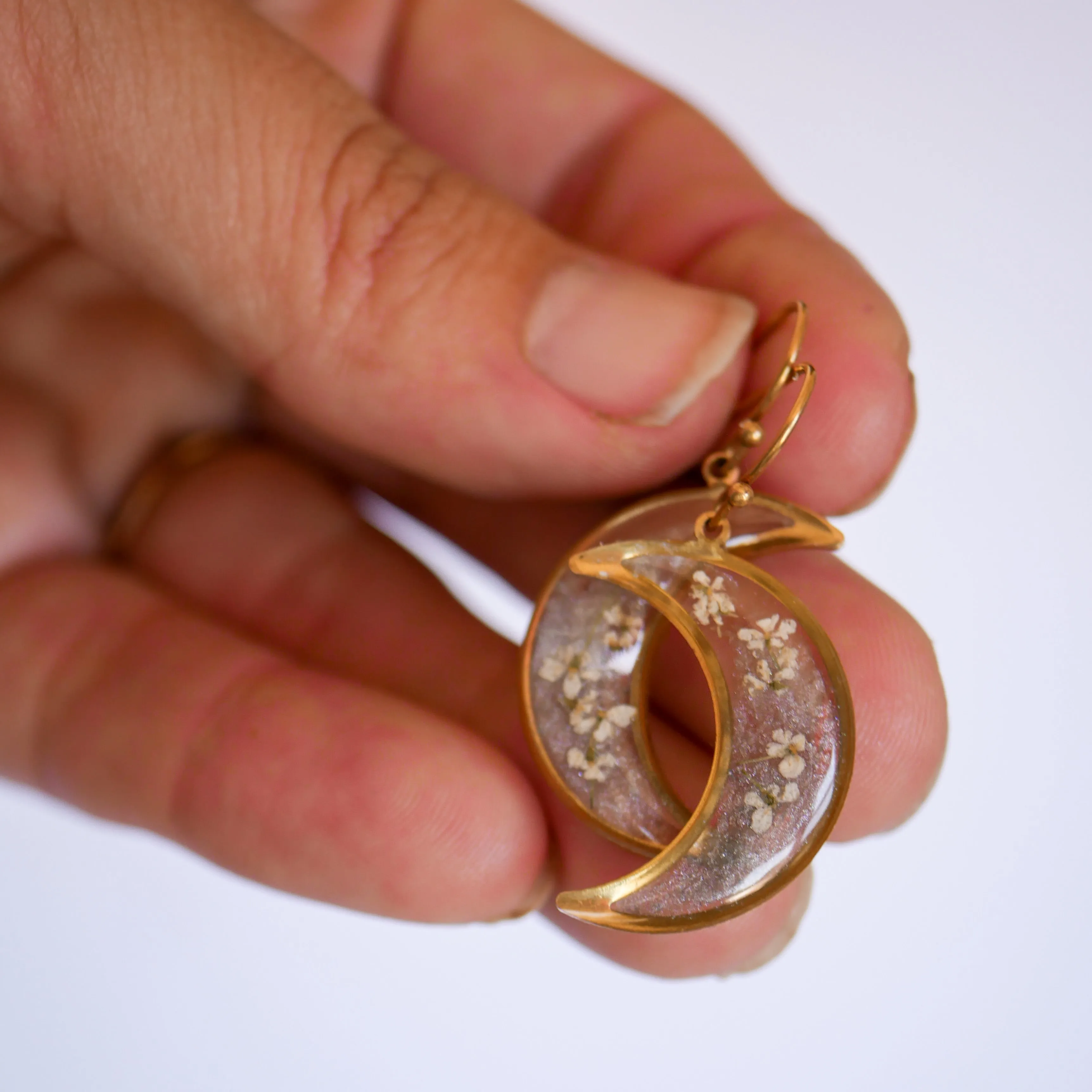 Moon Flower Earrings