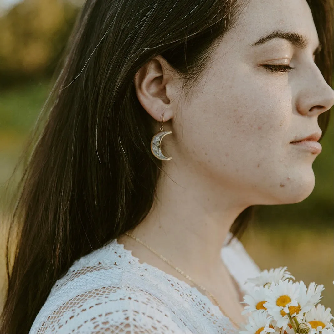 Moon Flower Earrings