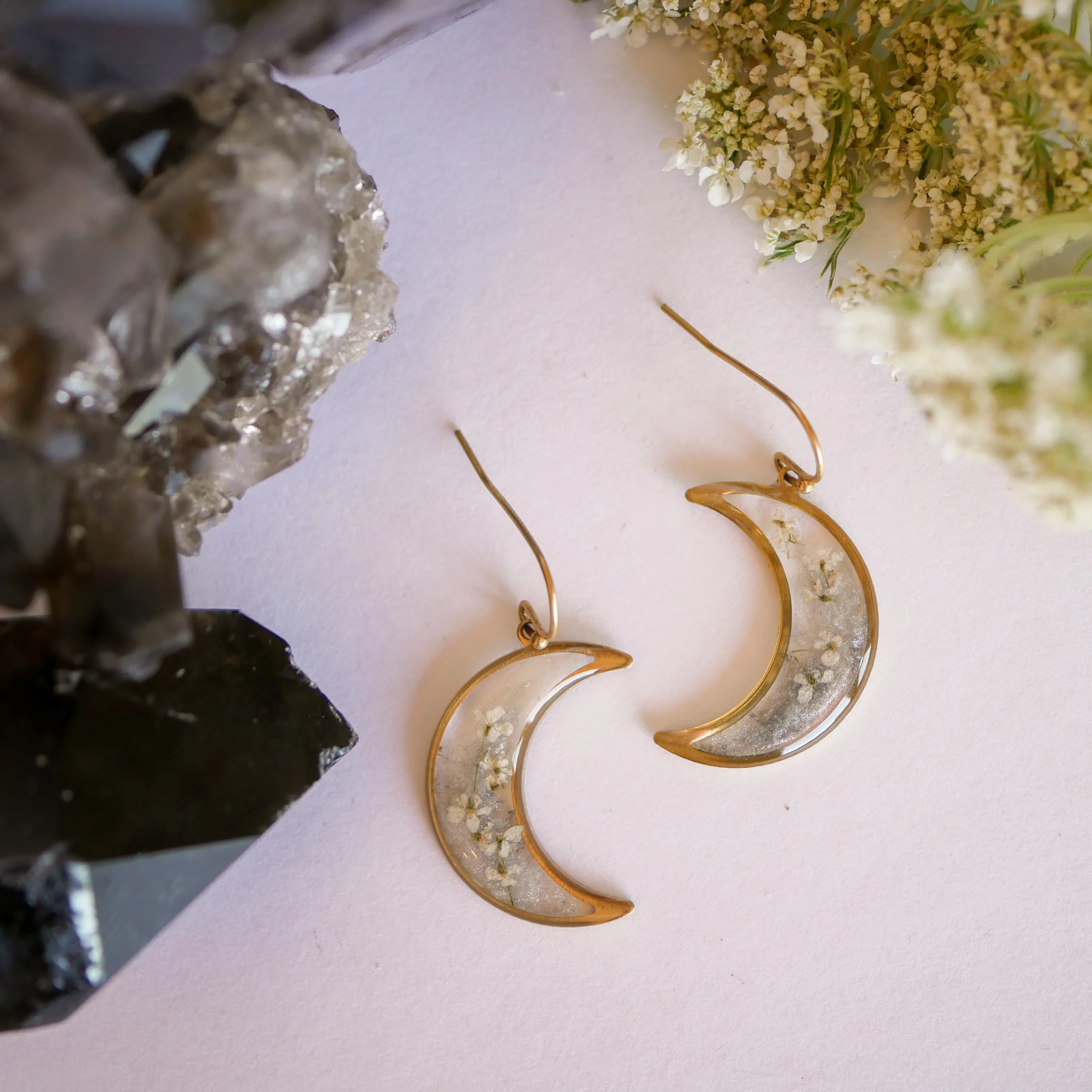 Moon Flower Earrings