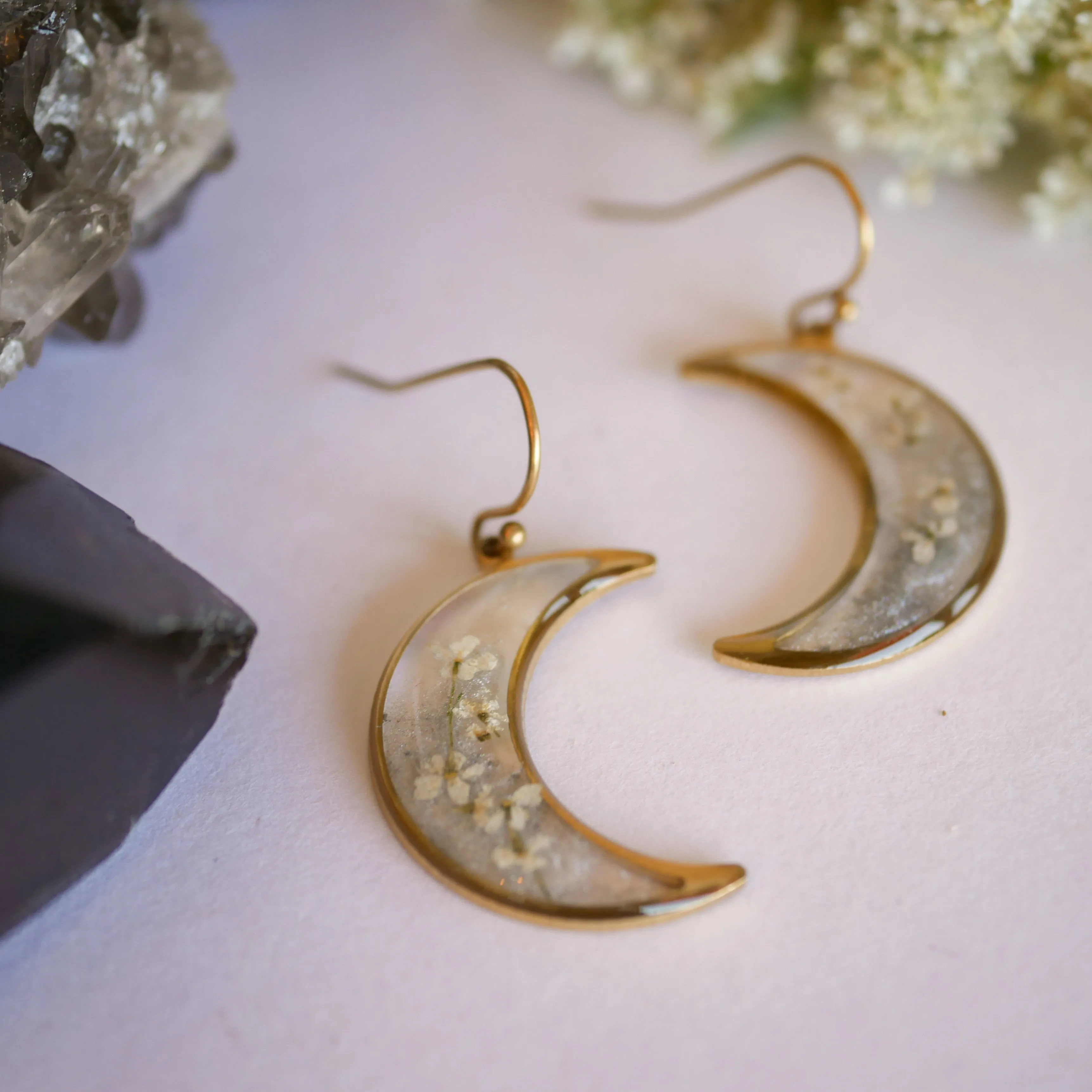 Moon Flower Earrings