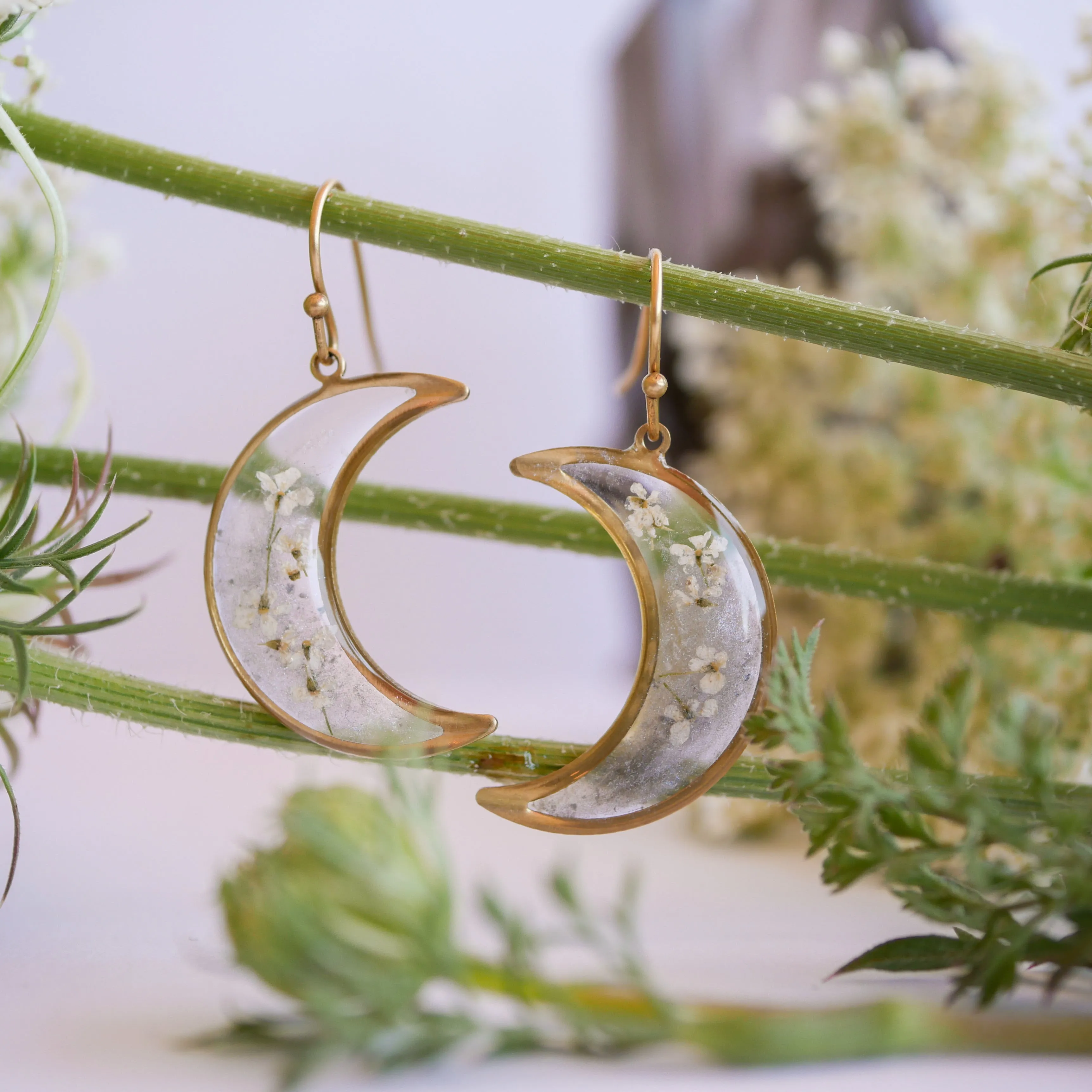 Moon Flower Earrings