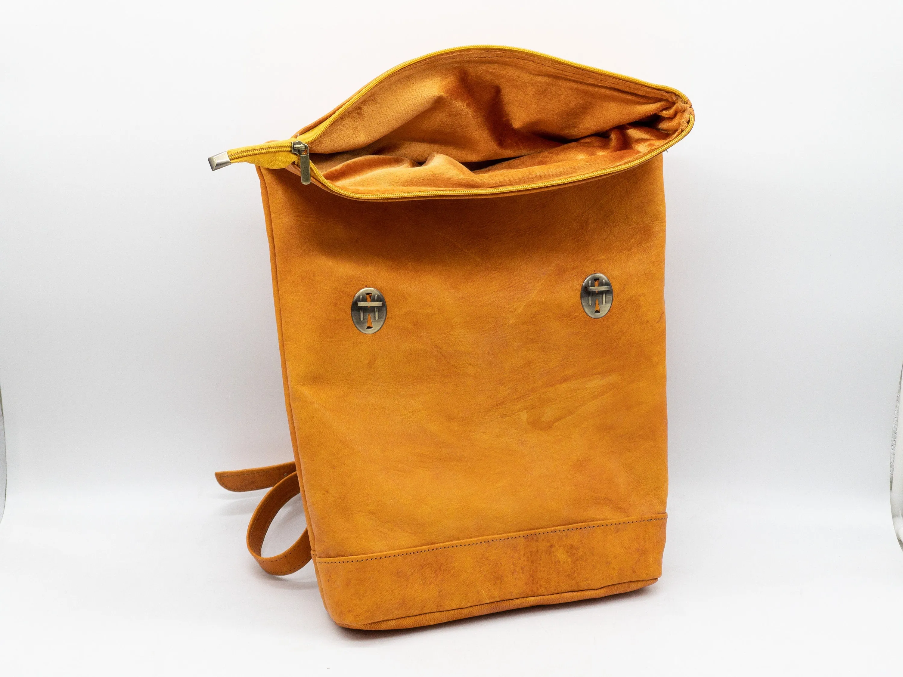 Moroccan Leather Backpack  - Shoulder Bag and Hipster Backpack