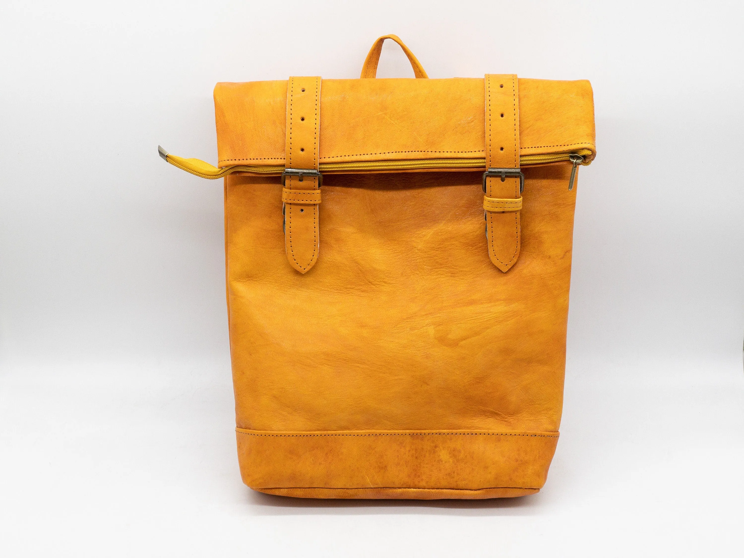 Moroccan Leather Backpack  - Shoulder Bag and Hipster Backpack
