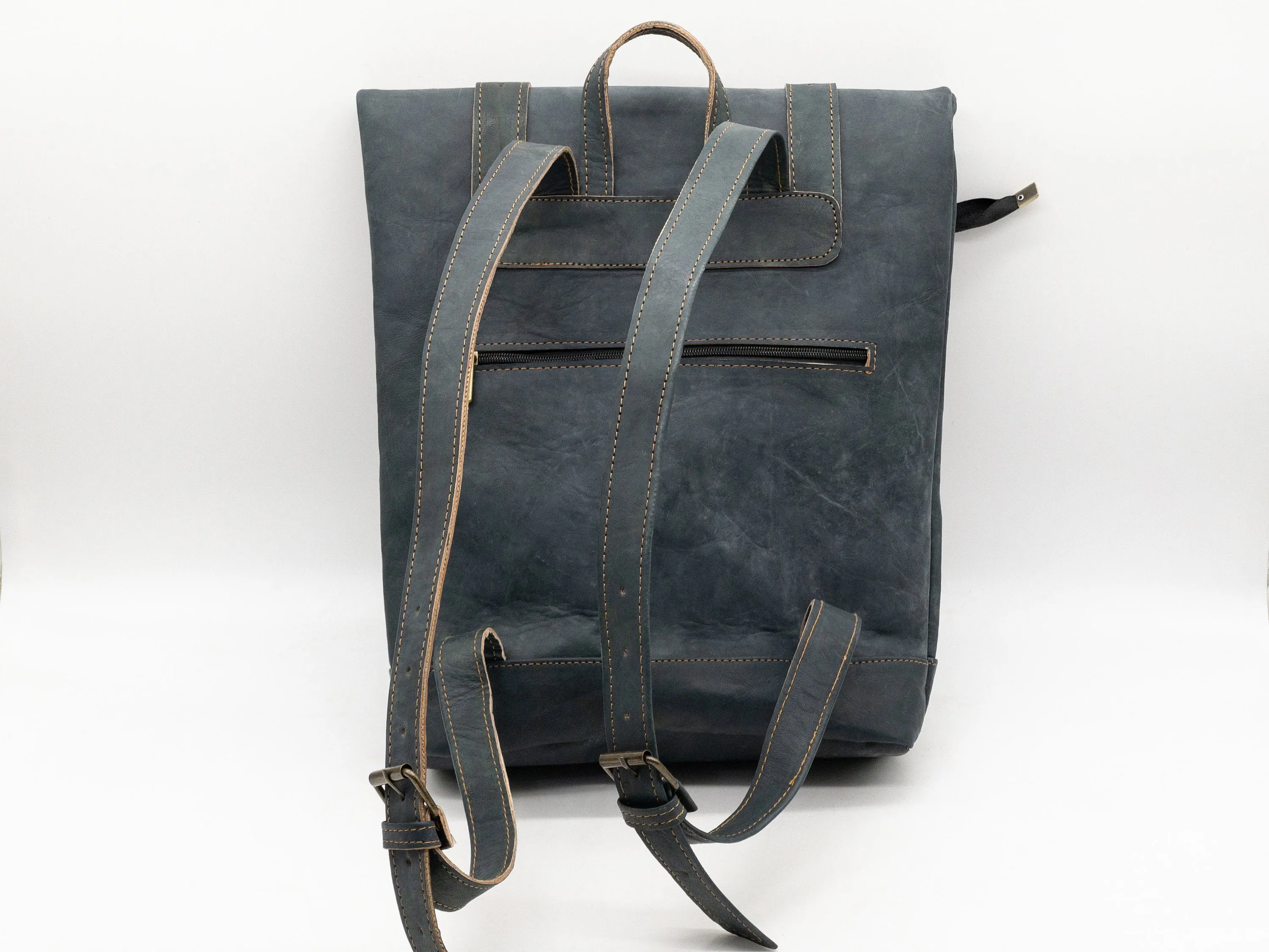 Moroccan Leather Backpack  - Shoulder Bag and Hipster Backpack