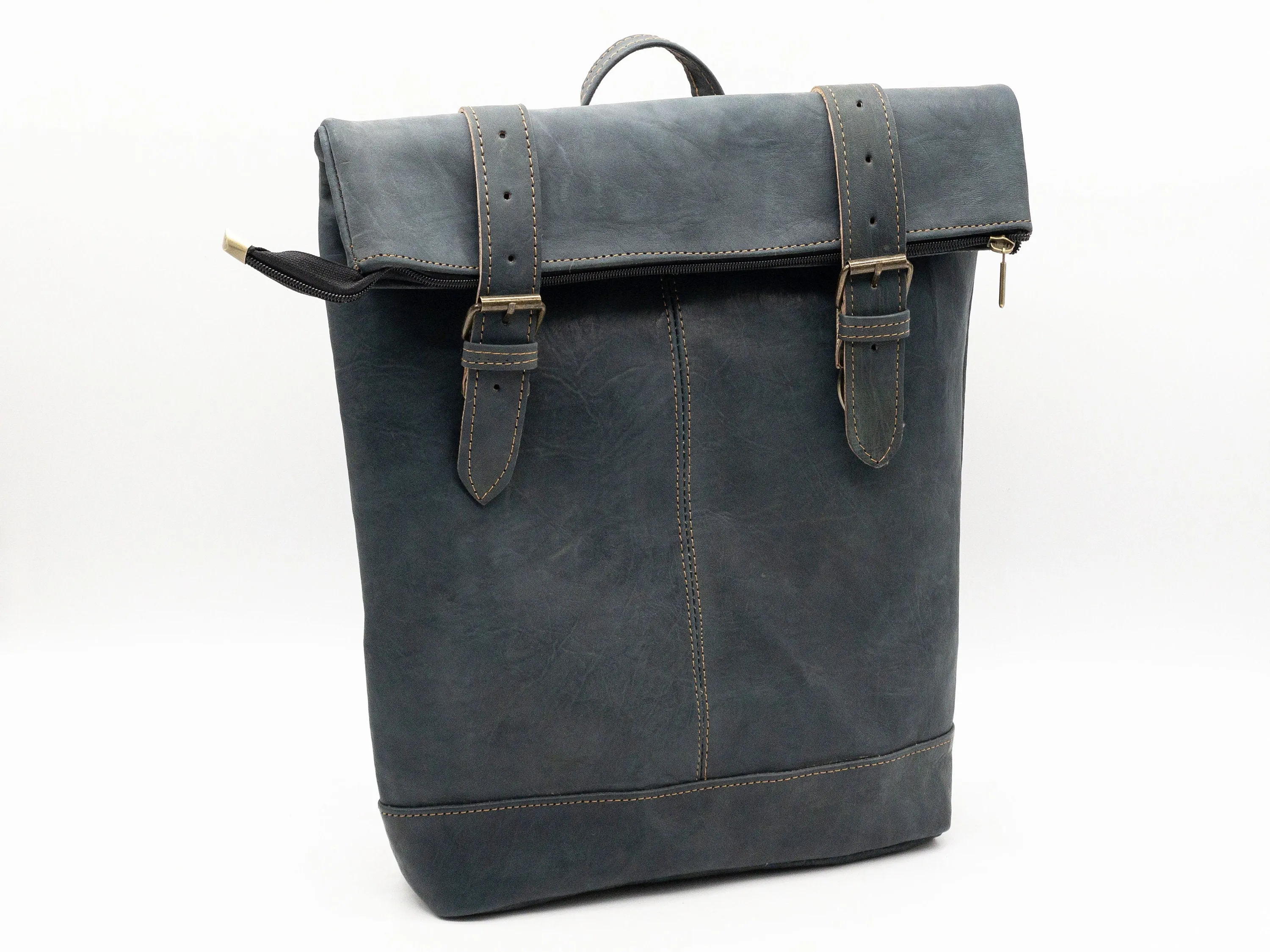 Moroccan Leather Backpack  - Shoulder Bag and Hipster Backpack