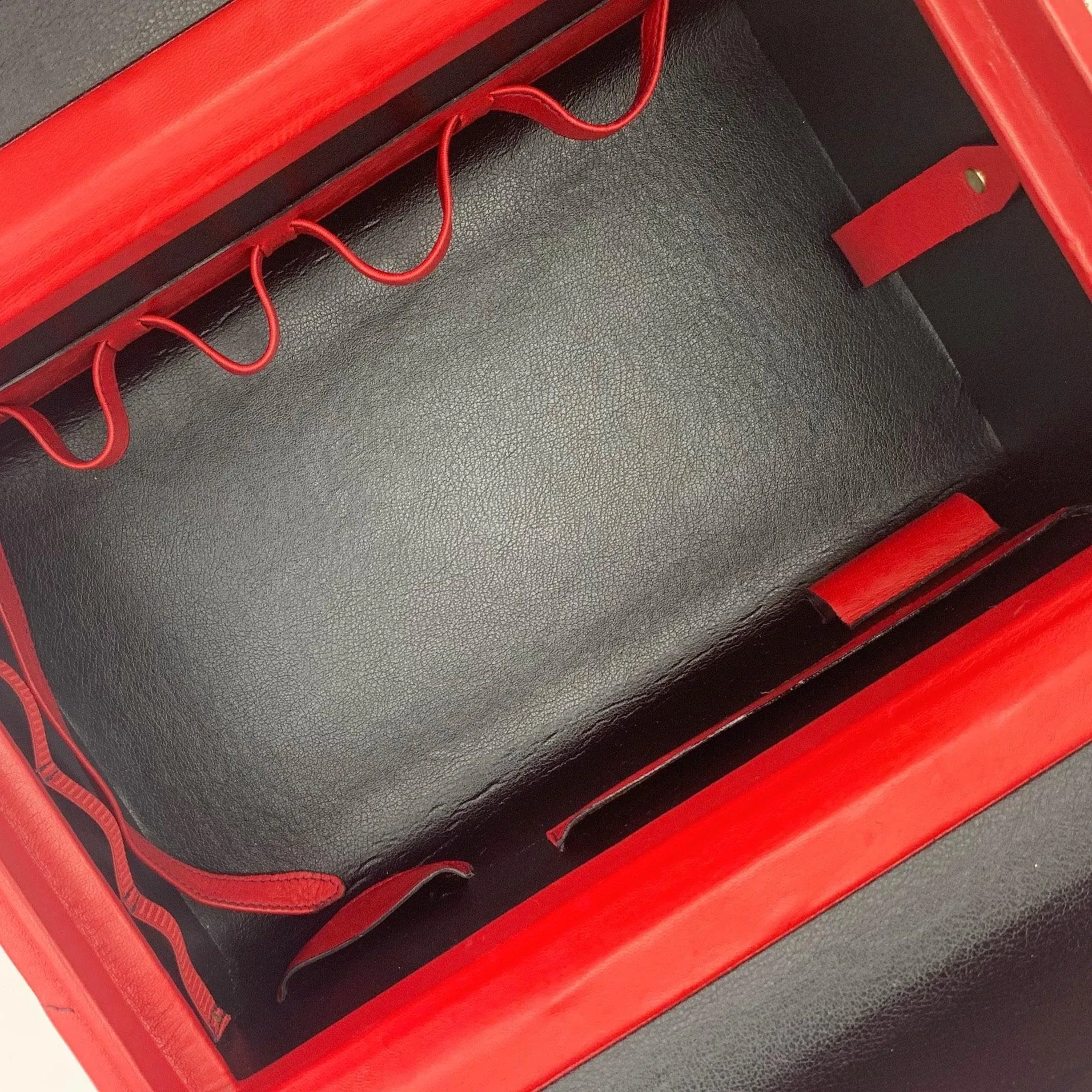 Moschino Red Jumbo Logo Tool Box Train Case