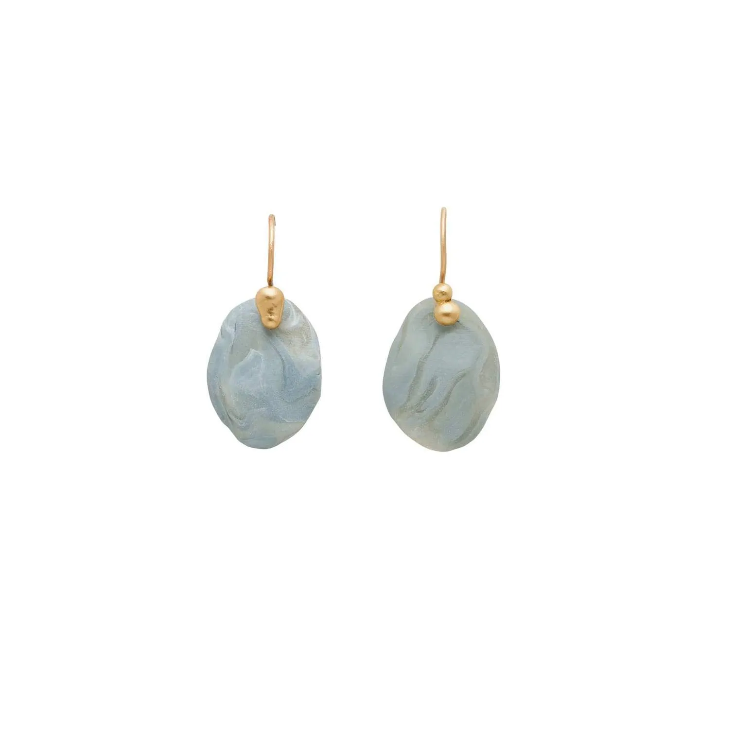 Moss Pebble Clay Bronze Earrings