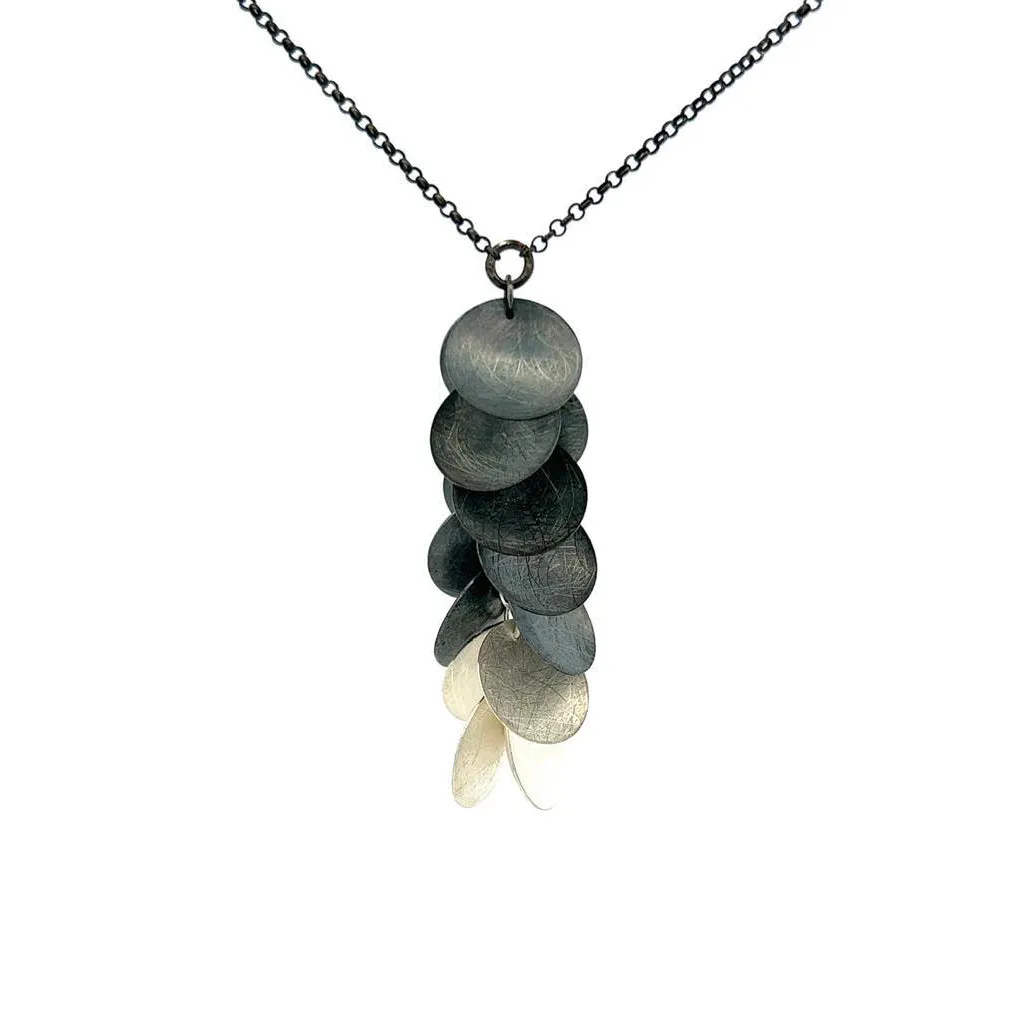 Mysterium Collection 2-Tone "Circles Cluster" Necklace