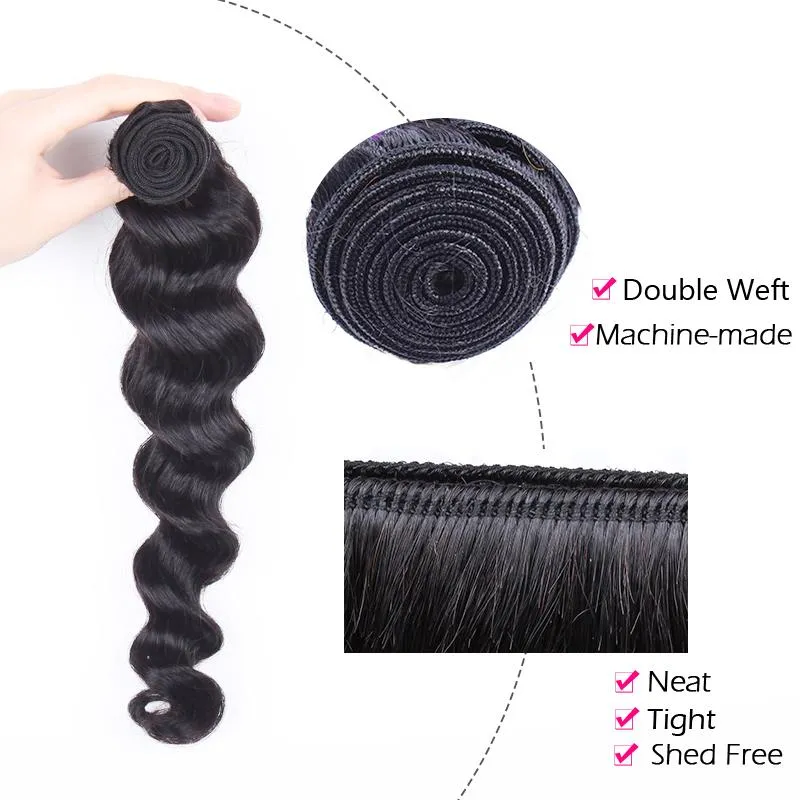 Natural Black Loose Wave 100% Human Hair