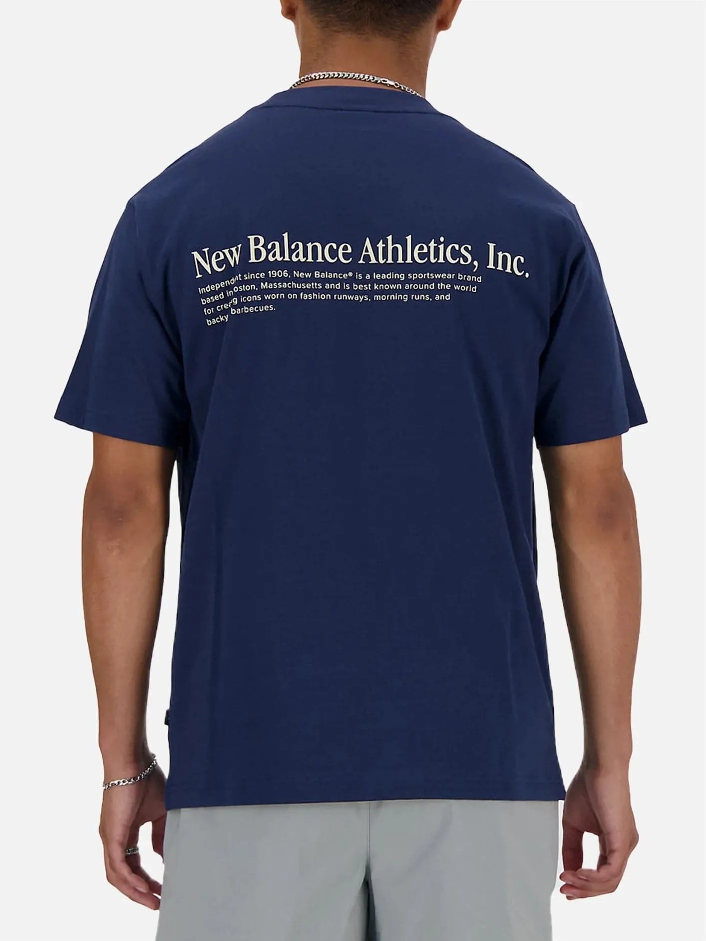 NB Athletics Flocked Relaxed Tee - Navy