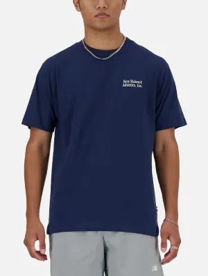 NB Athletics Flocked Relaxed Tee - Navy