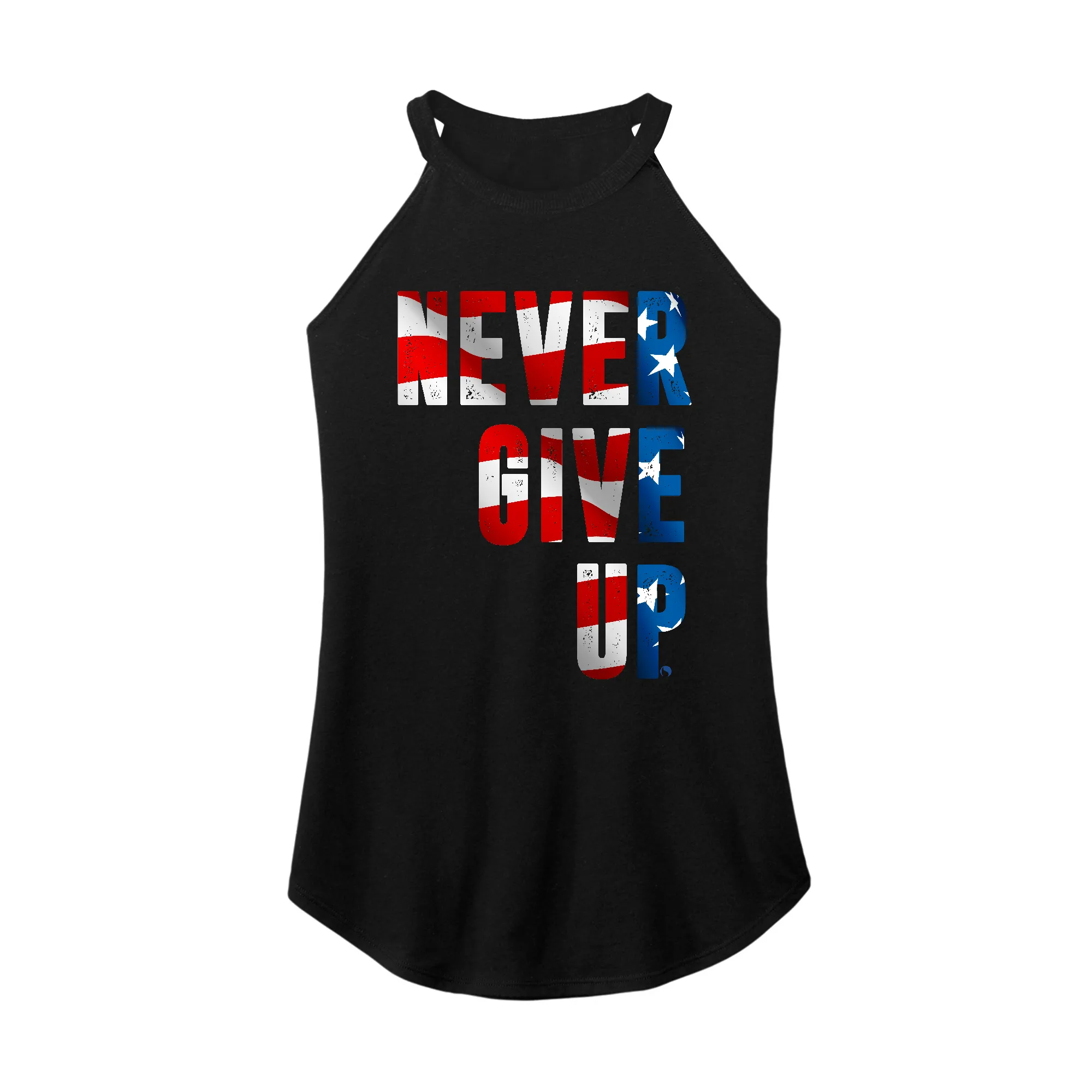 Never Give up Patriot Rocker Tank Top