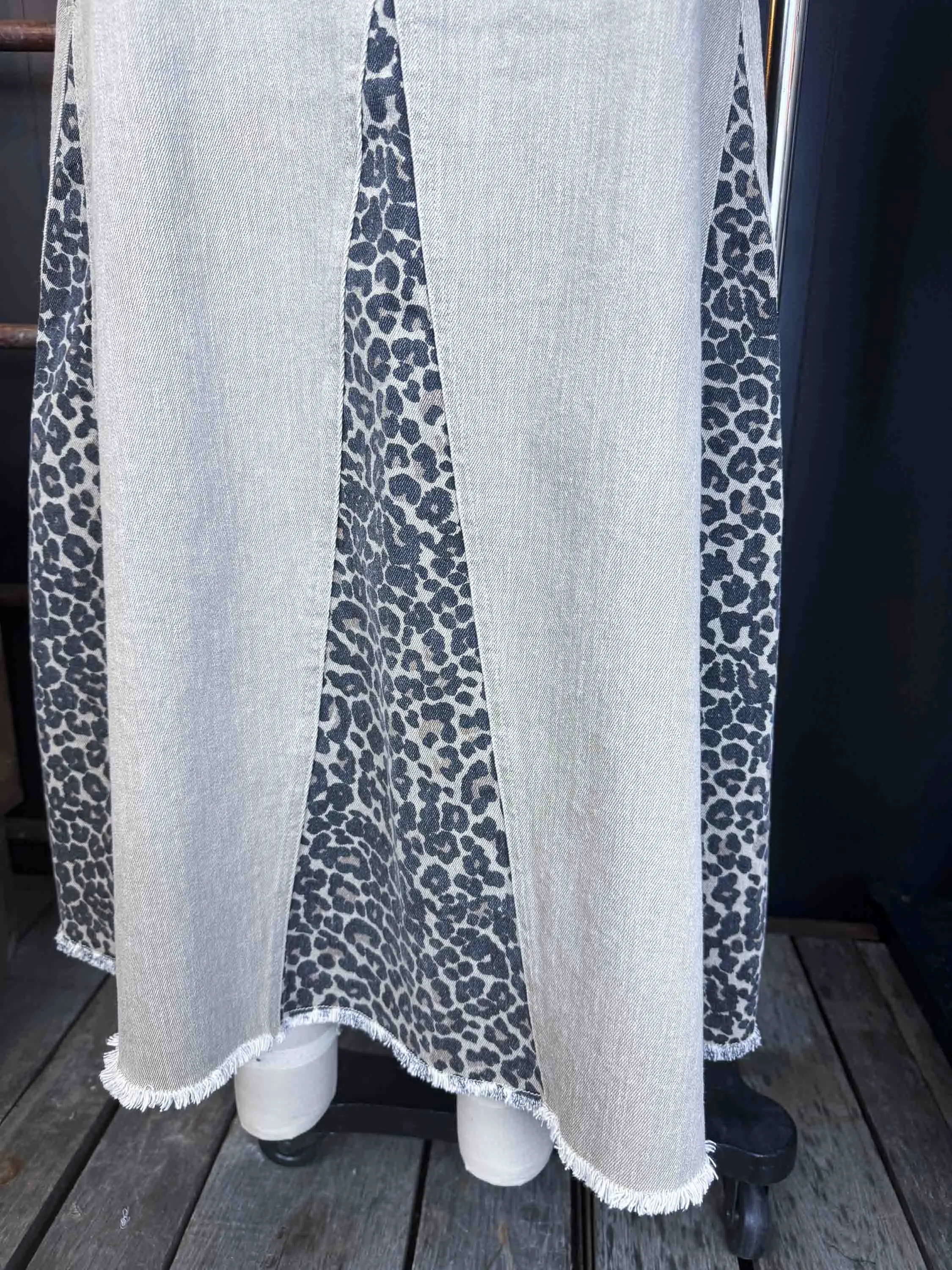 New Amber Leopard Peek-a-Boo Skirt