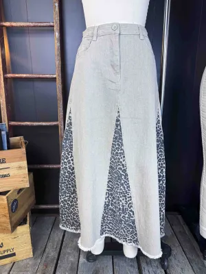 New Amber Leopard Peek-a-Boo Skirt
