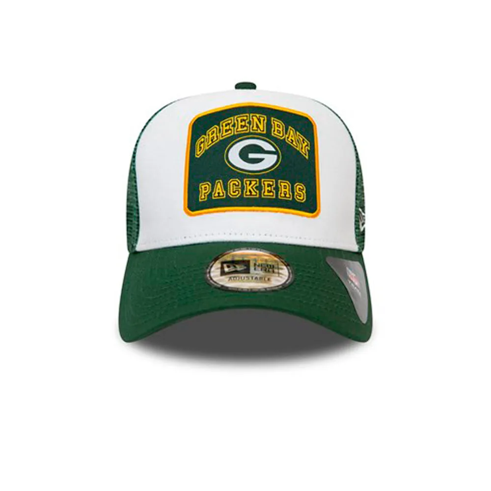 New Era - Green Bay Packers Graphic Patch A Frame - Trucker/Snapback - Green/White