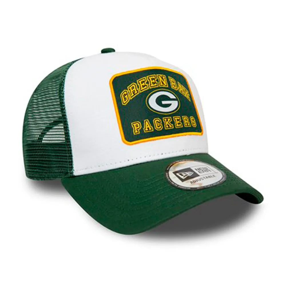 New Era - Green Bay Packers Graphic Patch A Frame - Trucker/Snapback - Green/White