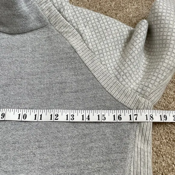 NEW Prana Brandie Sweater Bone Heather Grey Mock Neck Women’s Size Medium M