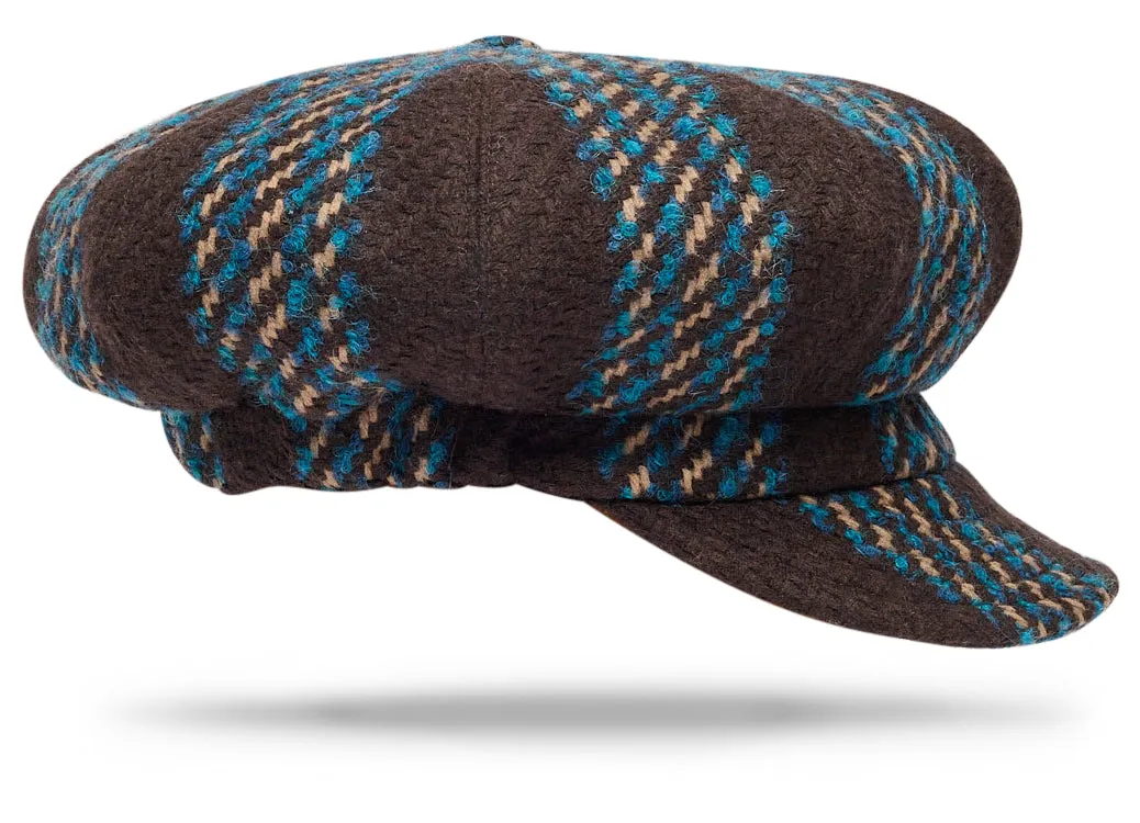 Newsboy Cap Wool Chocolate