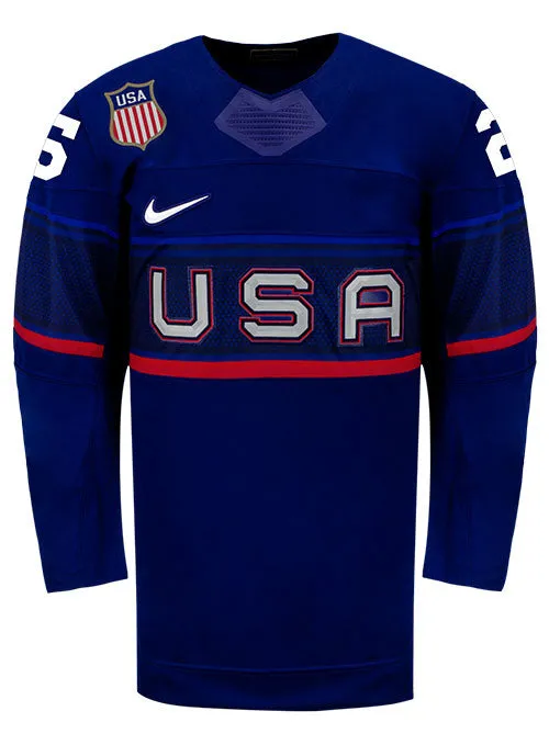 Nike USA Hockey Alex Carpenter Away 2022 Olympic Jersey
